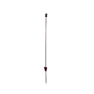 Rantsoenpaal ovaal verenstaal met ringisolator 106cm
