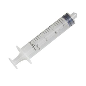 Wegwerpspuit Robins luer lock 20 ml 3-delig