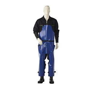 Bekapschort lang PVC met beengespen en heupzakken