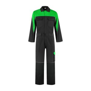 Overall Zwart/Groen 4-way stretch