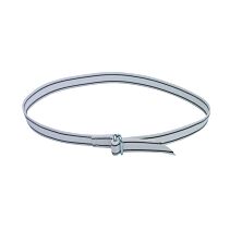 Koehalsband wit zwart met knelgesp 120cm