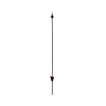 Rantsoenpaal ovaal verenstaal met metalen krul 107cm (25 stuks)