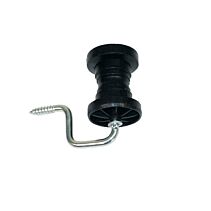 Hoekrol-isolator lint met houtschroef (4 stuks)