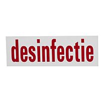 Bord "desinfectie"