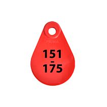 Nekplaatje rood 151-175