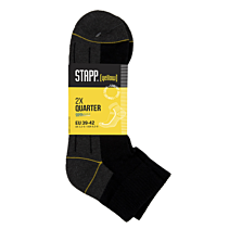Sokken STAPP Yellow Quarter coolmax 2-pack zwart