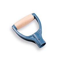 D-greep kunststof met houten handvat