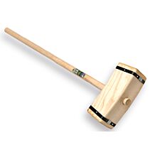 Sleg van hout goot model met ronde Atlas steel 100 cm