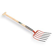 Mestvork 6-tands met dubbele veren en steel 90 cm